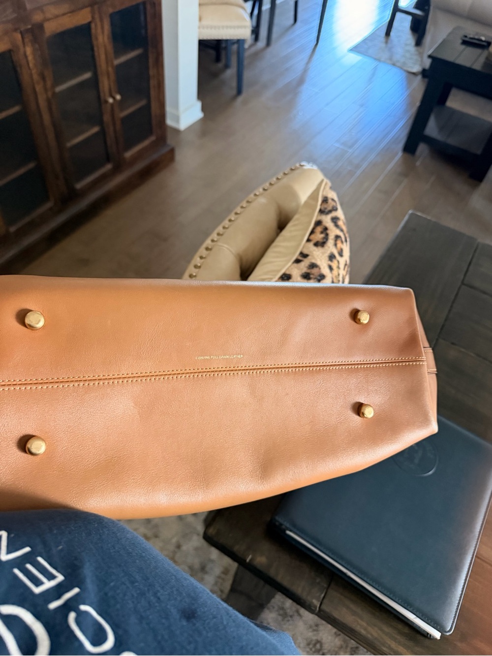 Coach Leather Satchel Handbag - Tan/Honey - Picture 14 of 16